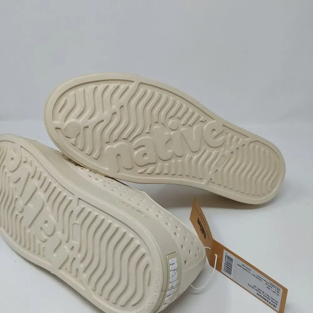 Native Shoes Jefferson Bone White Slip On Water Shoes Men's 6 Women's 8 NWB